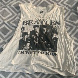 FOREVER21 BEATLES Ticket To Ride Cut Off/Crop